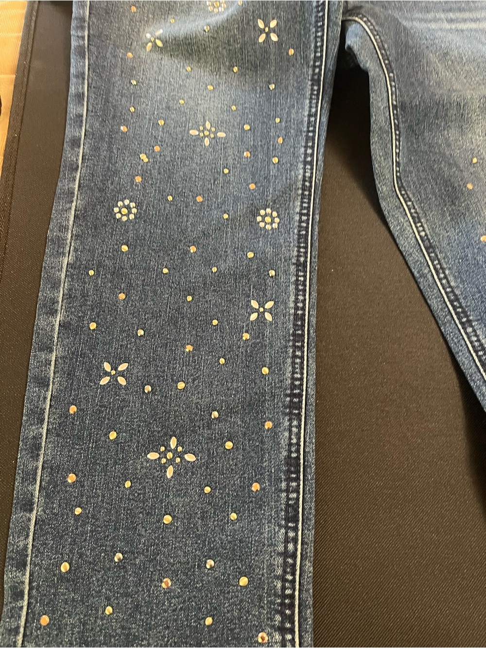 Diane Gilman Dark Wash Embellished Women’s Jeans size 16 NWT - Picture 7 of 8